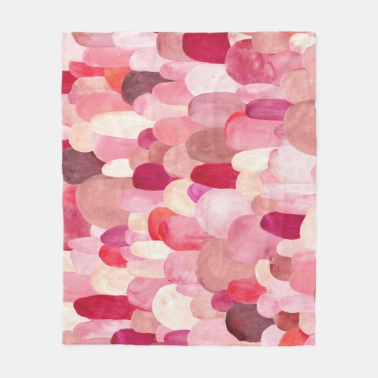 Spot Medley: Pink-Red Textile Dream. Fleecedecke (Vorderseite)