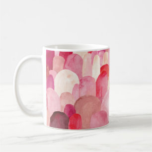 Spot Medley: Pink-Red Textile Dream. Kaffeetasse
