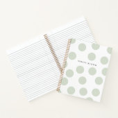 Spot Sage Green Moderner Minimaler Punkt Notizblock (Innenseite)