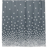 Spot Shaded 240816 - White and Slate Gray Duschvorhang (Vorderseite)