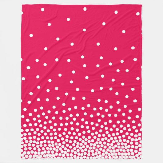 Spot Shaded 240816 - White und #e60049 Pink Red Fleecedecke (Vorderseite)