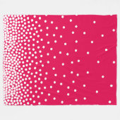 Spot Shaded 240816 - White und #e60049 Pink Red Fleecedecke (Vorderseite (Horizontal))