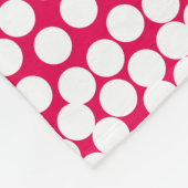 Spot Shaded 240816 - White und #e60049 Pink Red Fleecedecke (Ecke)