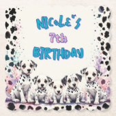Spot-tacular Dalmatian Puppy Birthday Party Untersetzer (Vorderseite)