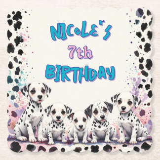 Spot-tacular Dalmatian Puppy Birthday Party Untersetzer