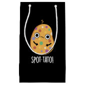 Spot-tato Funny Potato Pun Dark BG Kleine Geschenktüte (Vorderseite)
