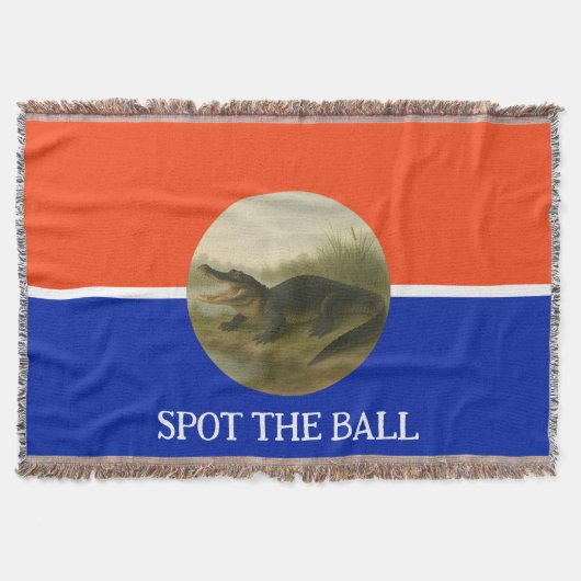 Spot the Ball Orange & Blue Alligator Blanker Decke (Vorderseite)