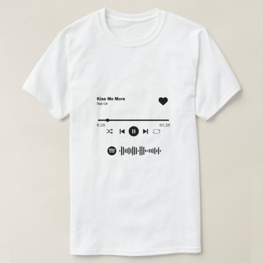 Spotify Song Shirt | Liebe Song Geschenk für Paar  (Design vorne)