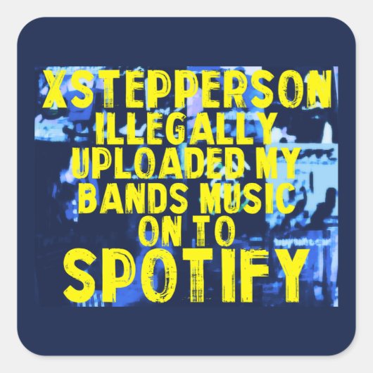 Spotify-Uploader-Aufkleber Quadratischer Aufkleber (Vorderseite)