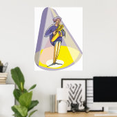 Spotlight auf einem Musikerposter Poster (Heimbüro)