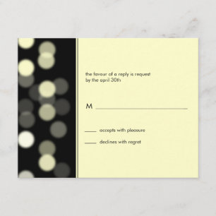 Spotlight-Bar/Bat Mitzvah-Antwortkarte RSVP Karte
