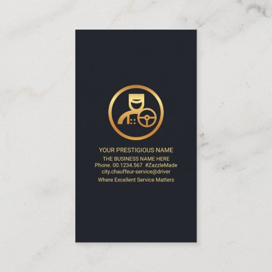 Spotlight beim Chauffeur Visitenkarte (Rückseite)