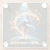 "Spotlight Groove" - im Rampenlicht tanzen! Glasuntersetzer (Rückseite)