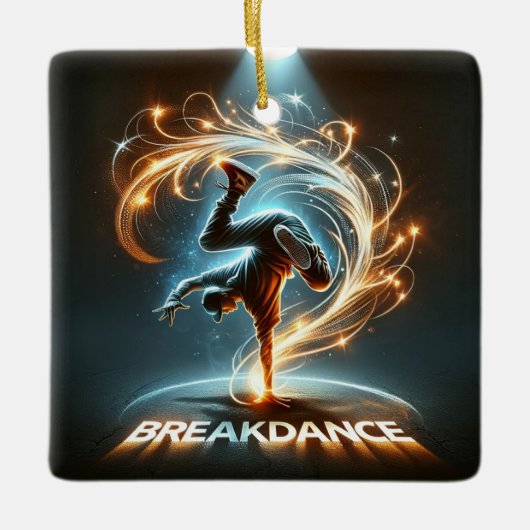 "Spotlight Groove" - im Rampenlicht tanzen! Keramikornament (Vorderseite)