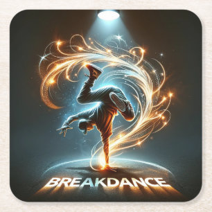 "Spotlight Groove" - ​ ​ im Rampenlicht tanzen! Rechteckiger Pappuntersetzer