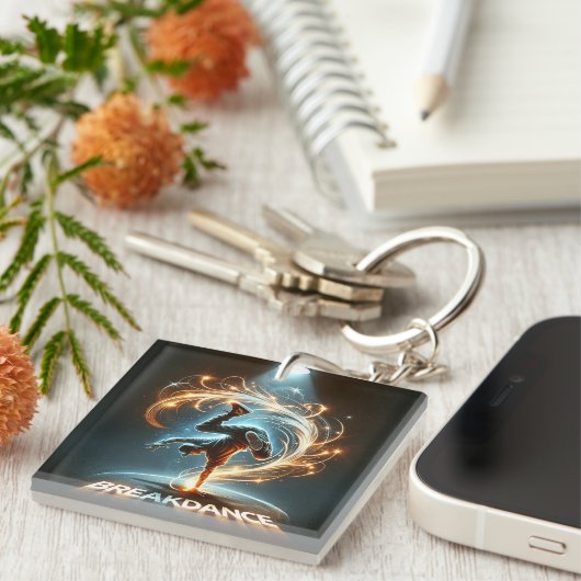 "Spotlight Groove" - im Rampenlicht tanzen! Schlüsselanhänger (Vorderseite rechts)