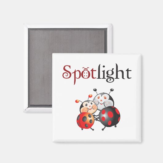 Spotlight Ladybug Magnet (Vorderseite/Rückseite)