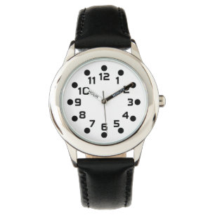 Spotmarkierungen - Schwarz auf Weiß Armbanduhr