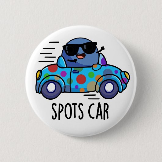 Spots Auto Funny Sports Car Pub Button (Vorderseite)
