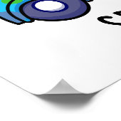 Spots Auto Funny Sports Car Pub Poster (Ecke)