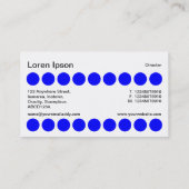 Spots - Blau, Schwarz und Weiß Visitenkarte (Rückseite)