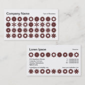 Spots - braun auf weiß visitenkarte (Vorne/Hinten)