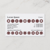 Spots - braun auf weiß visitenkarte (Rückseite)