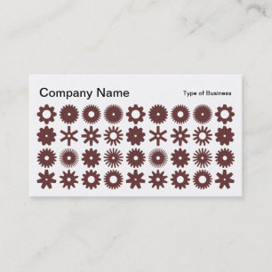 Spots - braun auf weiß visitenkarte