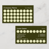 Spots - Creme mit dunklem Olive Visitenkarte (Vorne/Hinten)