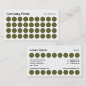 Spots - Deep Olive, Black and White Visitenkarte (Vorne/Hinten)
