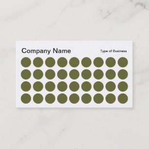 Spots - Deep Olive, Black and White Visitenkarte