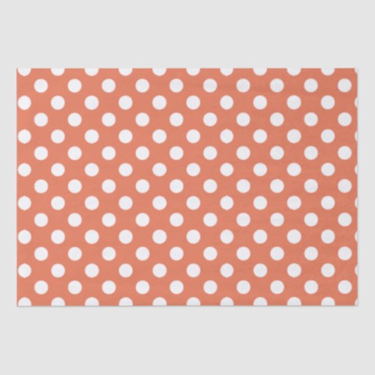 Spots Design Burnt Sienna Seidenpapier (Vorderseite)