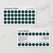 Spots - dunkelgrün, schwarz und weiß visitenkarte (Vorne/Hinten)