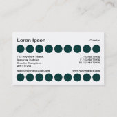 Spots - dunkelgrün, schwarz und weiß visitenkarte (Rückseite)