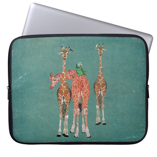 SPOTS & FEATHERS Computerschlauch Laptopschutzhülle (Vorderseite)