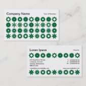 Spots - Forest Green on White Visitenkarte (Vorne/Hinten)