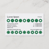 Spots - Forest Green on White Visitenkarte (Rückseite)