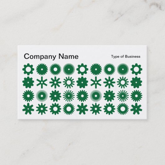 Spots - Forest Green on White Visitenkarte (Vorderseite)