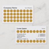 Spots - Golden on White Visitenkarte (Vorne/Hinten)