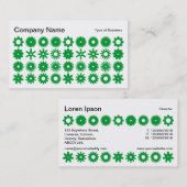 Spots - Grasgrün auf Weiß Visitenkarte (Vorne/Hinten)