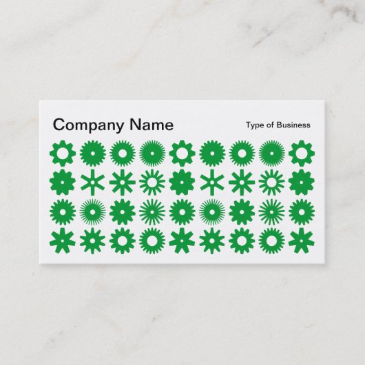 Spots - Grasgrün auf Weiß Visitenkarte (Vorderseite)