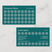 Spots - Green auf Moss Green Visitenkarte (Vorne/Hinten)