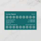 Spots - Green auf Moss Green Visitenkarte (Rückseite)