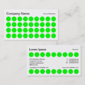 Spots - grün, schwarz und weiß visitenkarte (Vorne/Hinten)