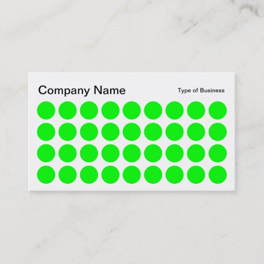 Spots - grün, schwarz und weiß visitenkarte (Vorderseite)