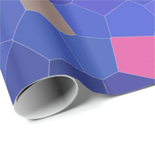 Spots in Blau und Türkis - Mosaik Geschenkpapier
