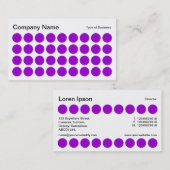 Spots - Lila, schwarz und weiß Visitenkarte (Vorne/Hinten)