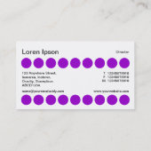 Spots - Lila, schwarz und weiß Visitenkarte (Rückseite)