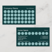 Spots - Lt Blue Green auf Dk Green Visitenkarte (Vorne/Hinten)