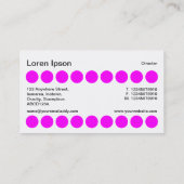 Spots - Magenta, Schwarz und Weiß Visitenkarte (Rückseite)